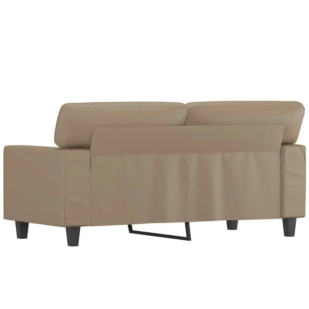 2-Seater Sofa Cappuccino 120 cm Faux Leather 359416