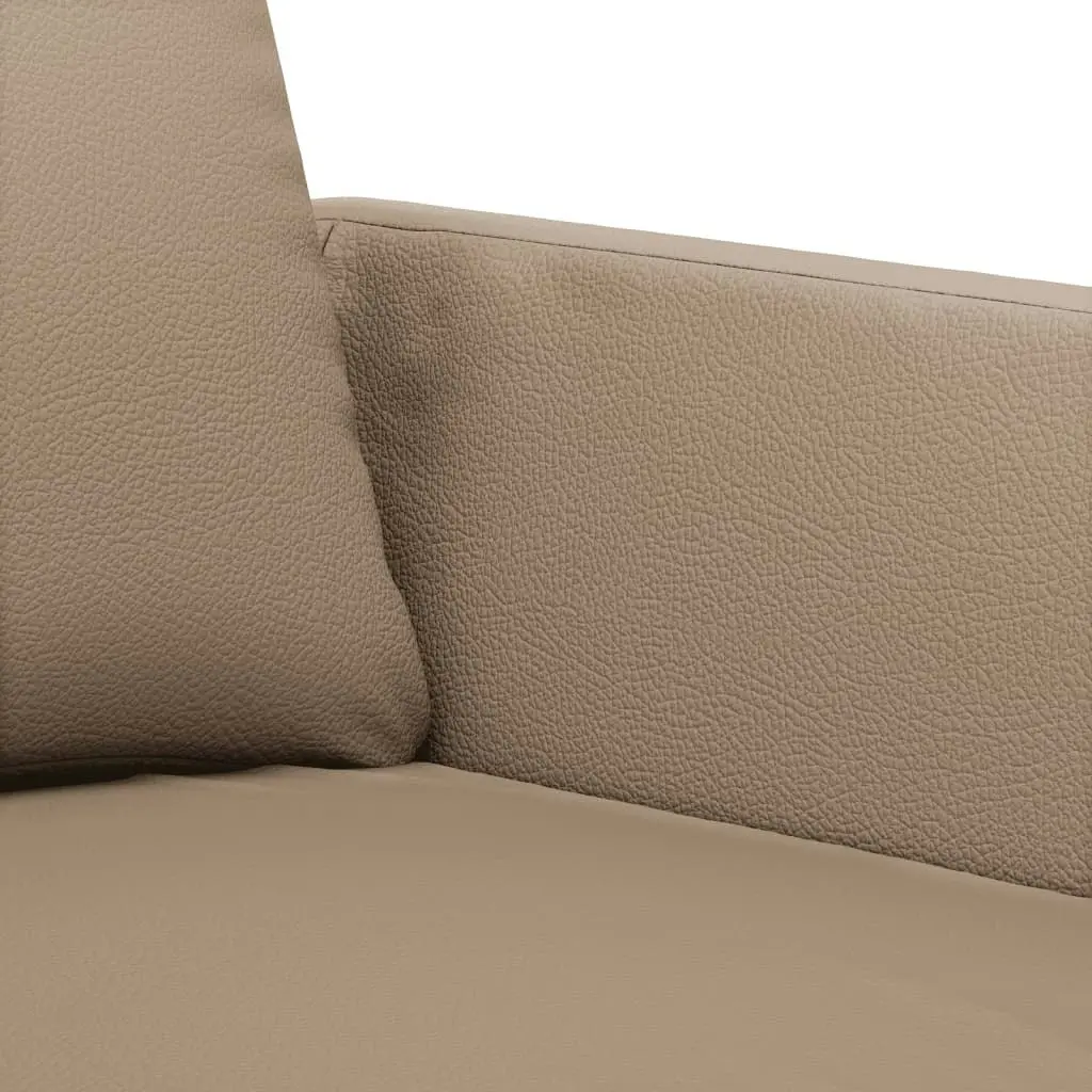 2-Seater Sofa Cappuccino 140 cm Faux Leather 359337