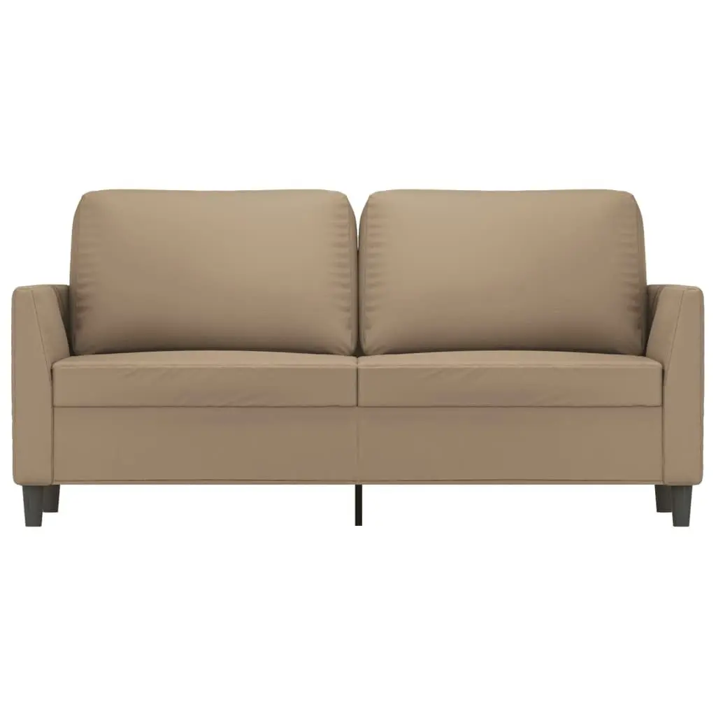 2-Seater Sofa Cappuccino 140 cm Faux Leather 359337