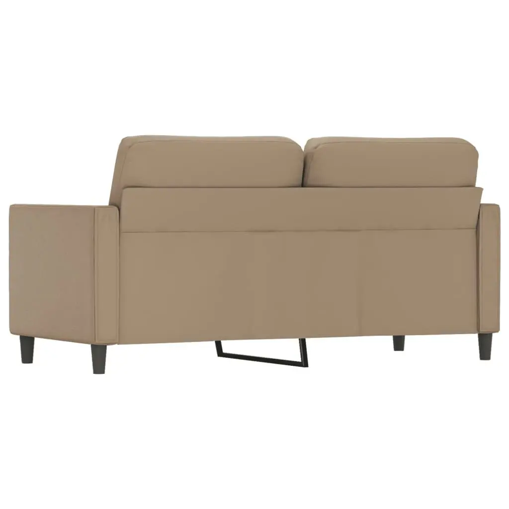 2-Seater Sofa Cappuccino 140 cm Faux Leather 359337