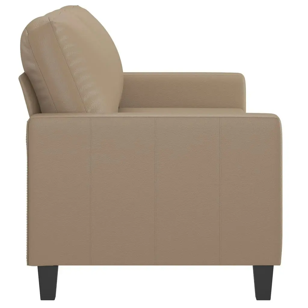 2-Seater Sofa Cappuccino 140 cm Faux Leather 359141