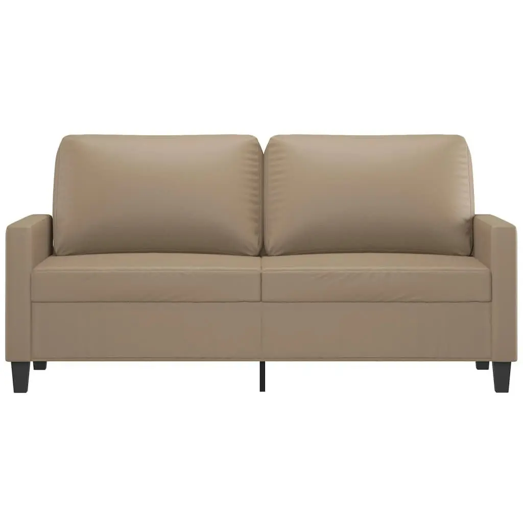 2-Seater Sofa Cappuccino 140 cm Faux Leather 359141