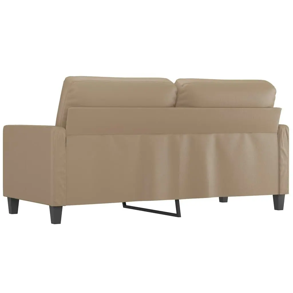 2-Seater Sofa Cappuccino 140 cm Faux Leather 359141