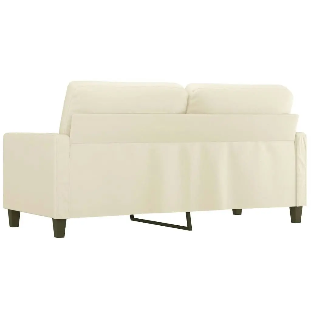 2-Seater Sofa Cream 140 cm Faux Leather 359138