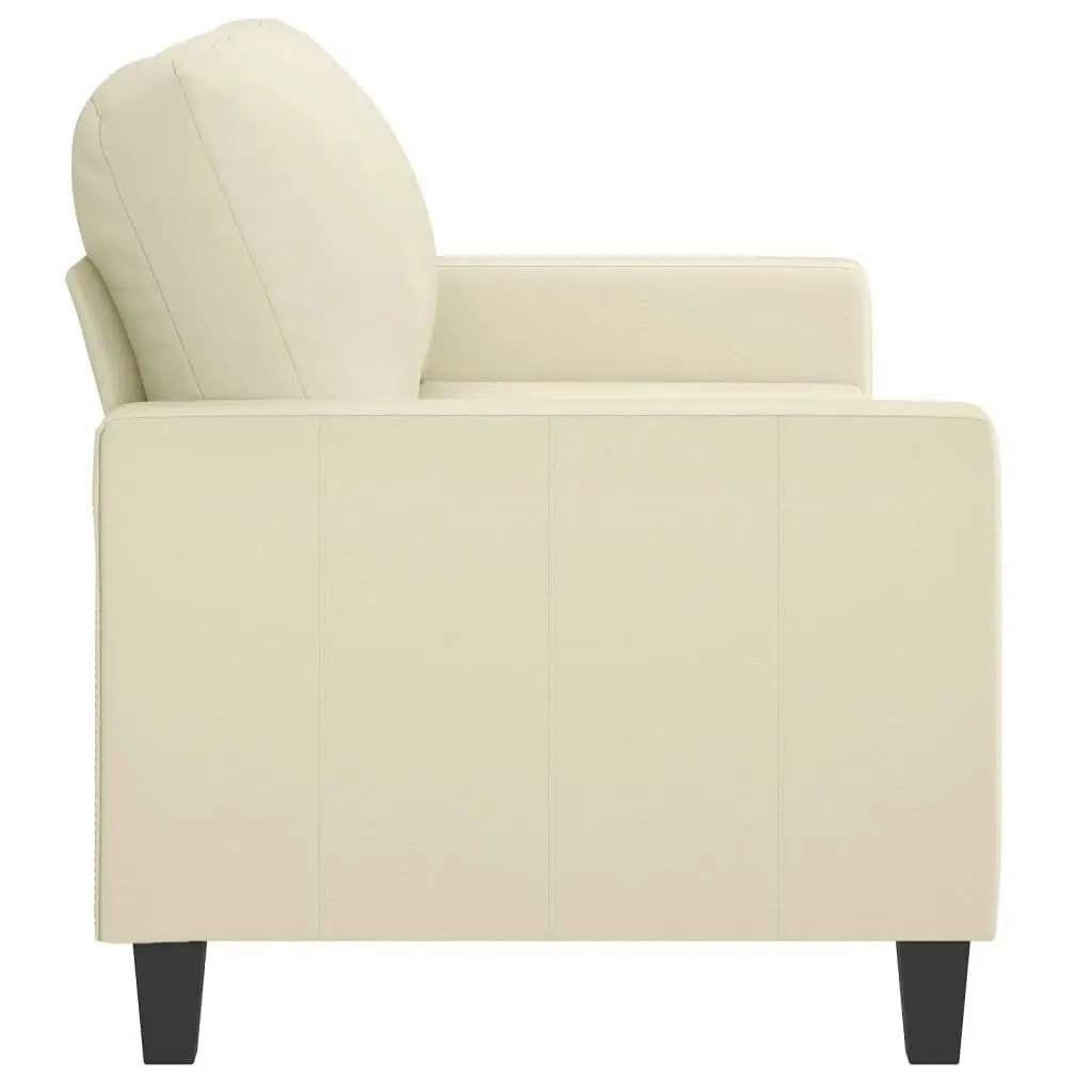 2-Seater Sofa Cream 140 cm Faux Leather 359138