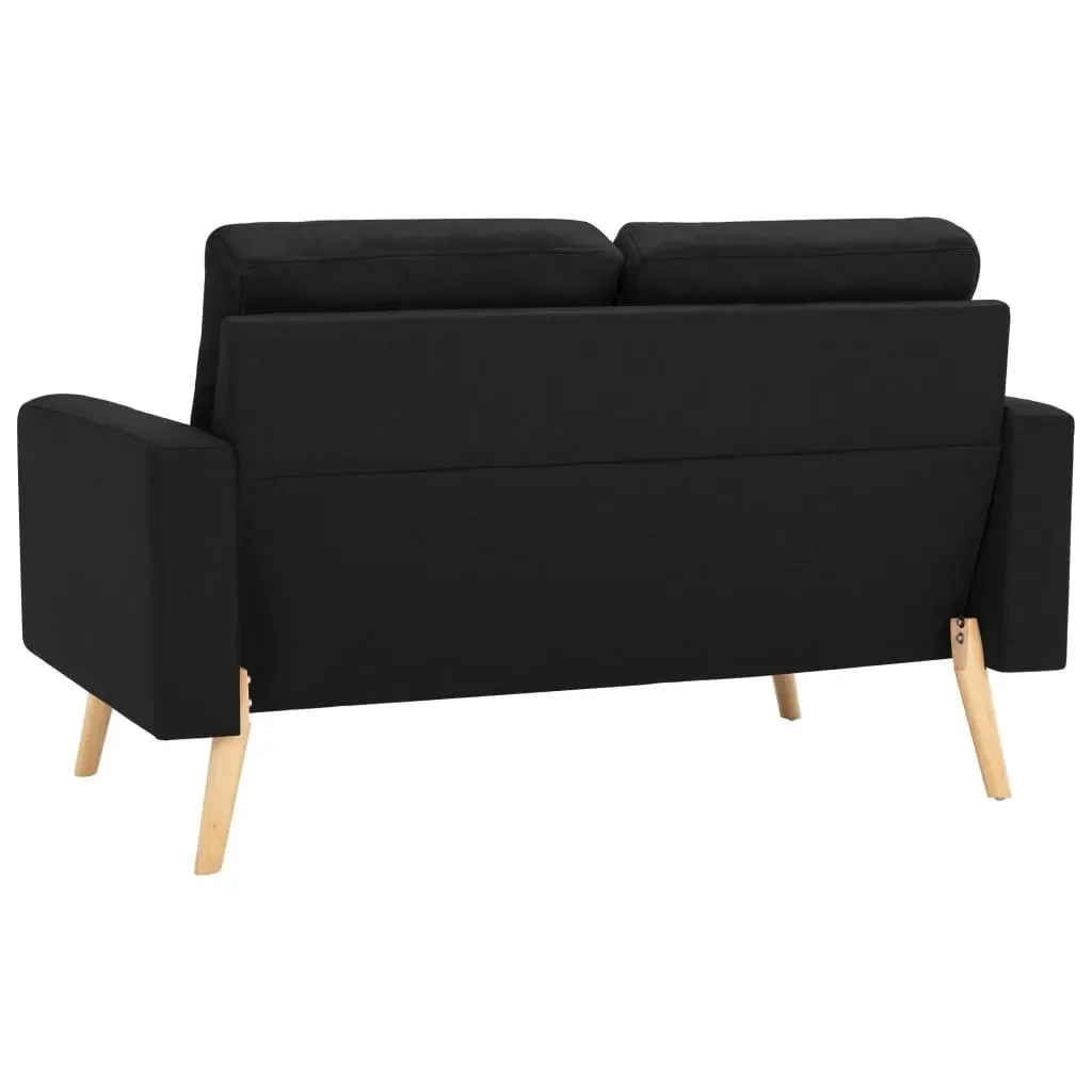 2-Seater Sofa Black Fabric 288712