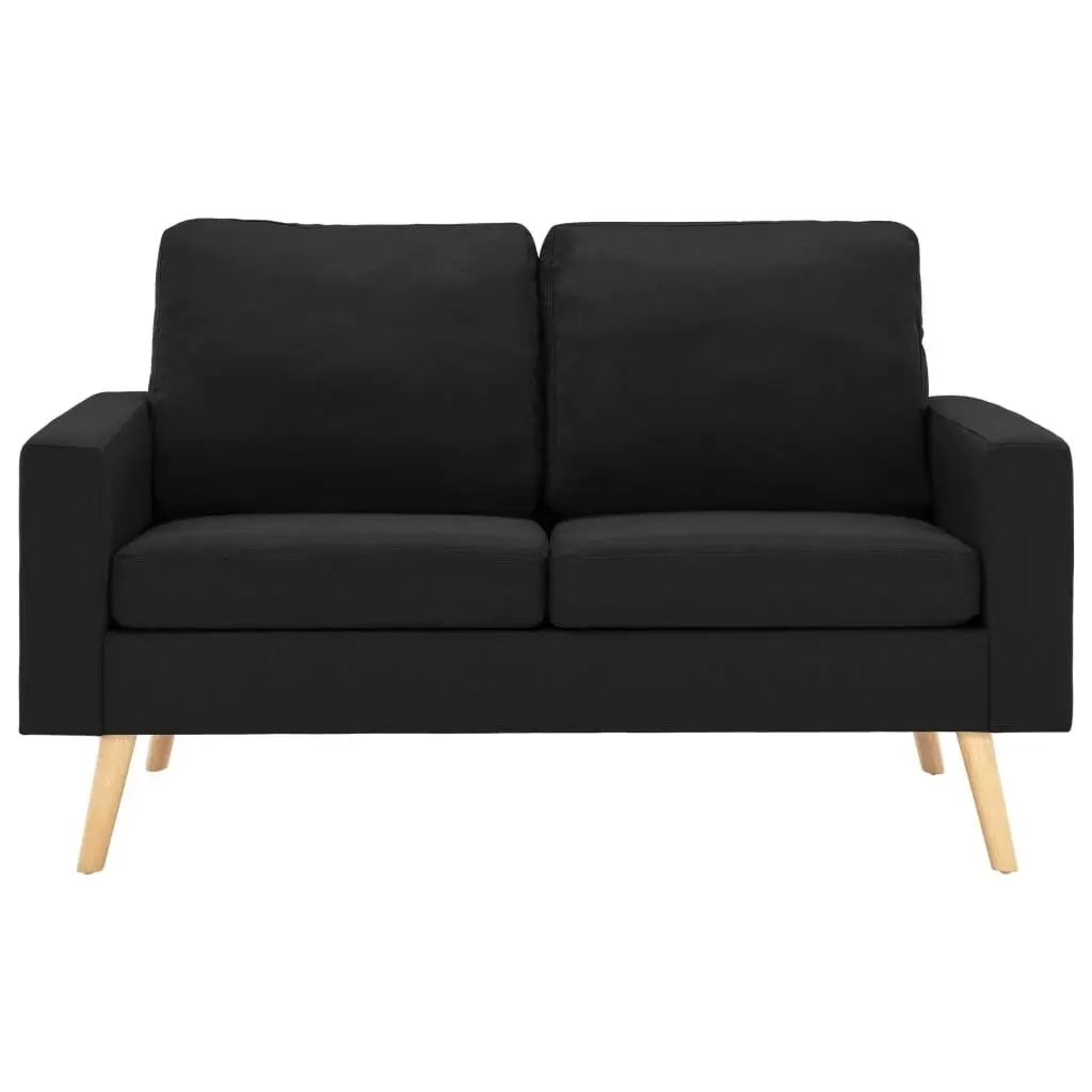 2-Seater Sofa Black Fabric 288712