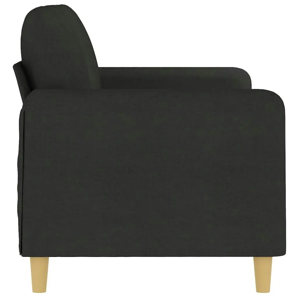 2-Seater Sofa Black 140 cm Fabric 359482