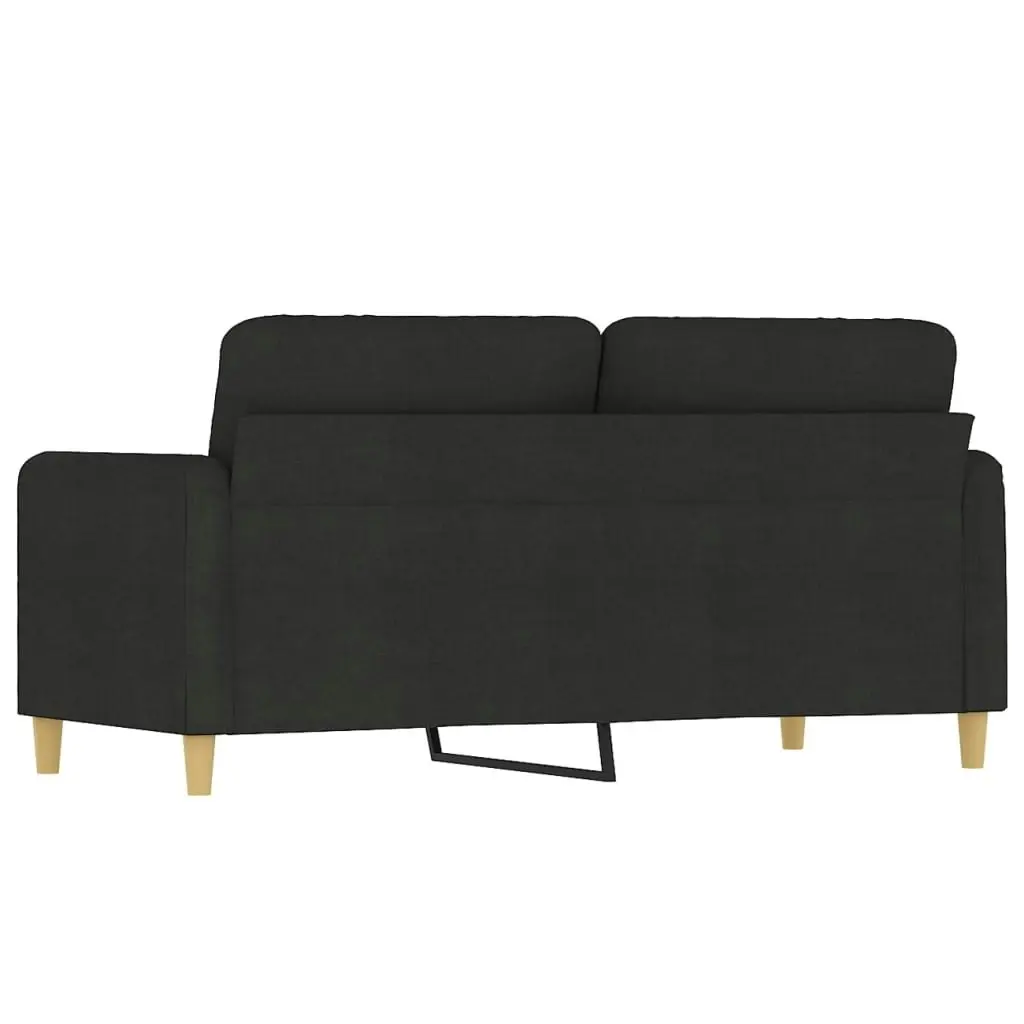 2-Seater Sofa Black 140 cm Fabric 359482