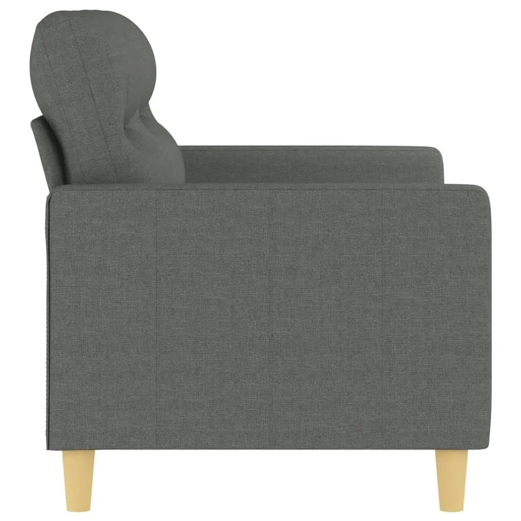 2-Seater Sofa Dark Grey 120 cm Fabric 359228