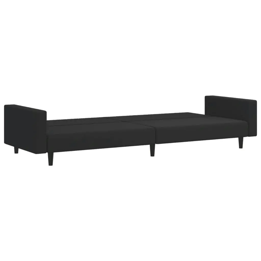 2 Piece Sofa Set Black Velvet 3216283