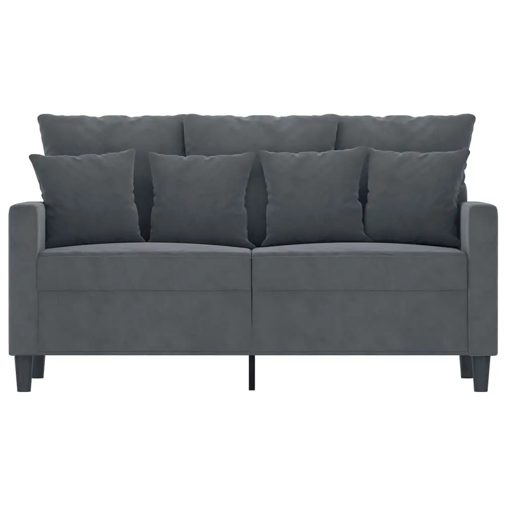 2-Seater Sofa Dark Grey 120 cm Velvet 359294