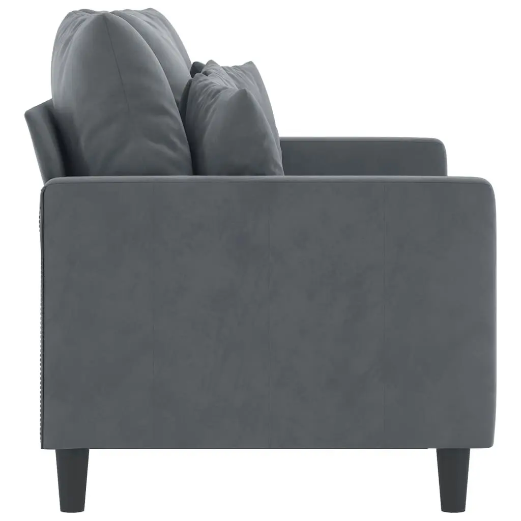 2-Seater Sofa Dark Grey 120 cm Velvet 359294