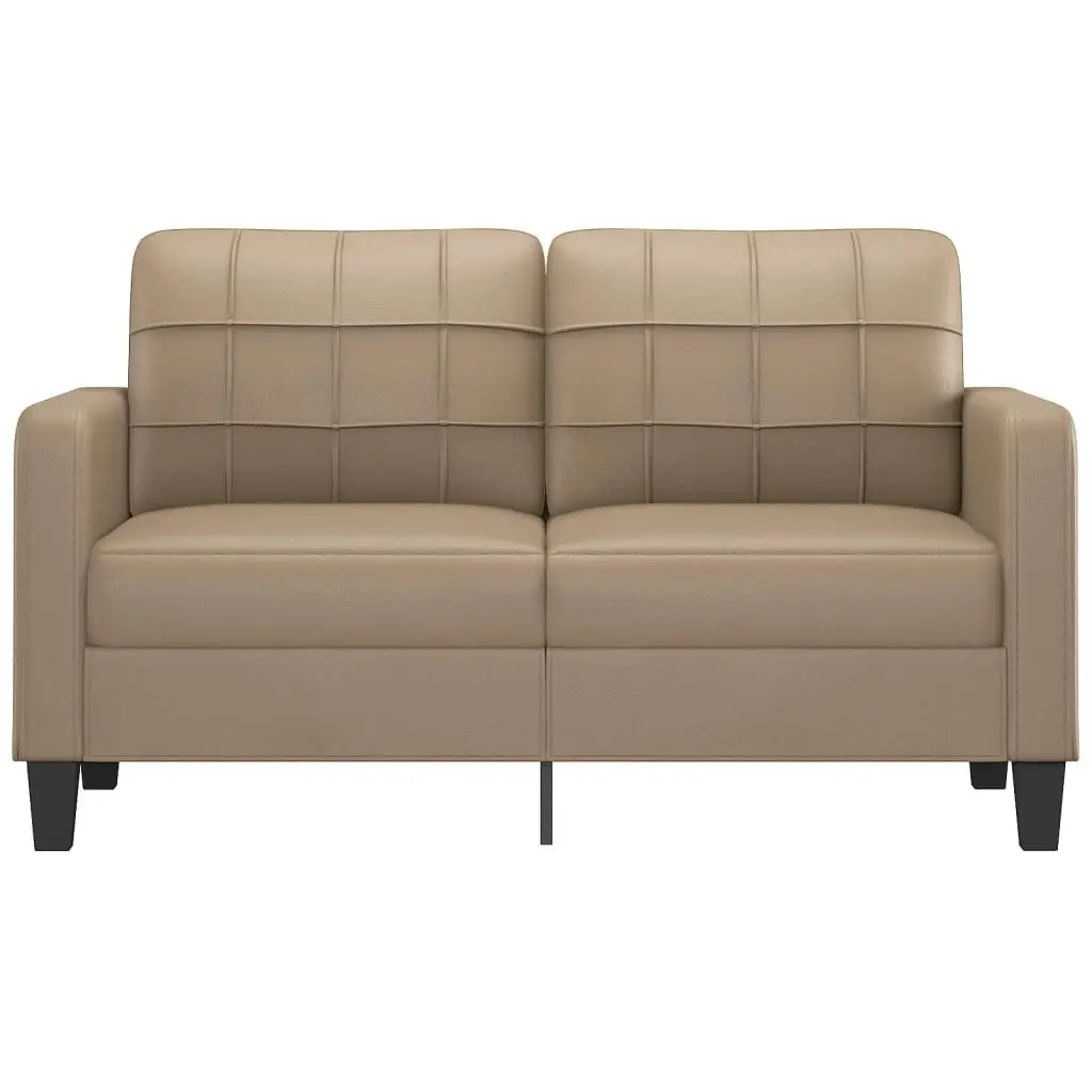 2-Seater Sofa Cappuccino 140 cm Faux Leather 359121