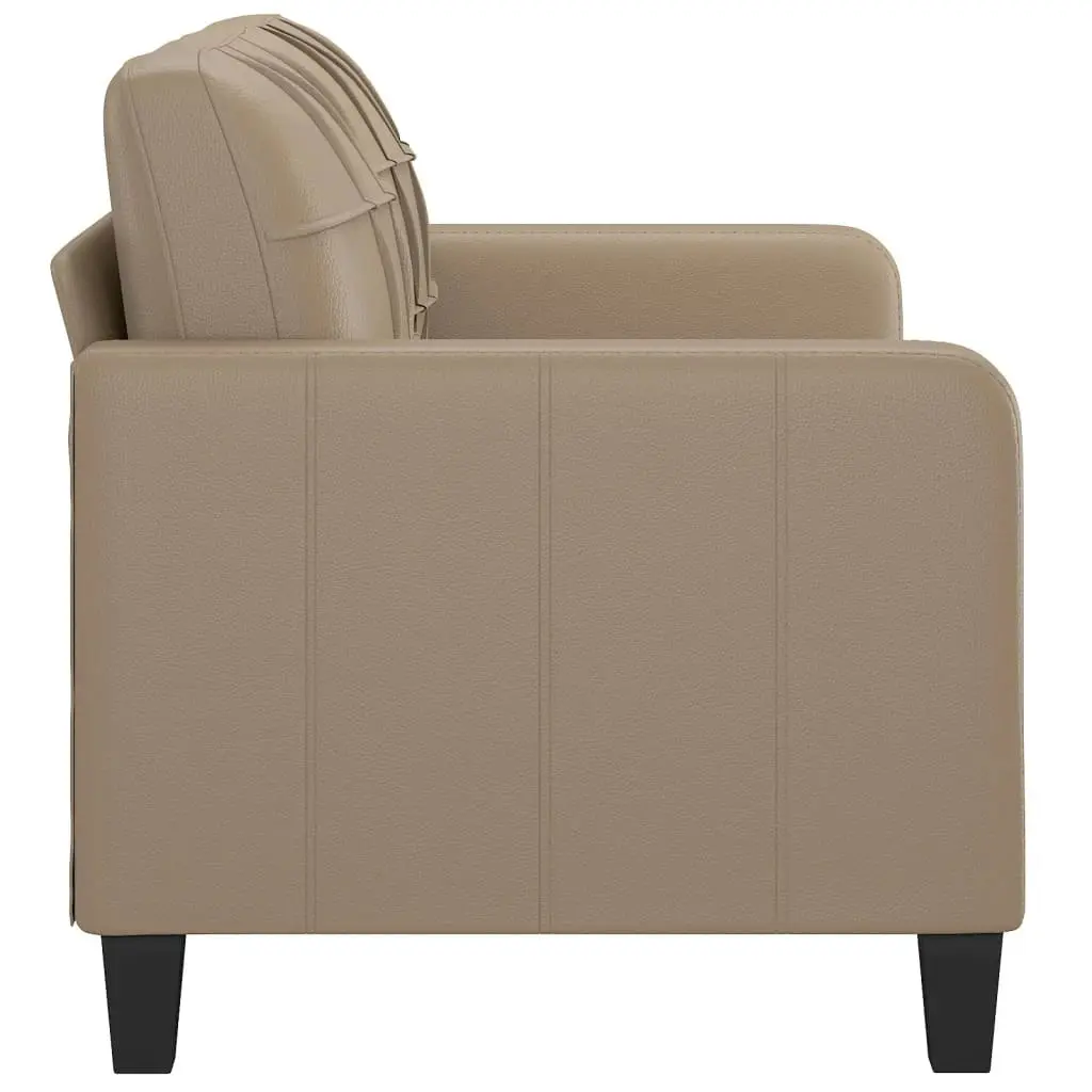 2-Seater Sofa Cappuccino 140 cm Faux Leather 359121