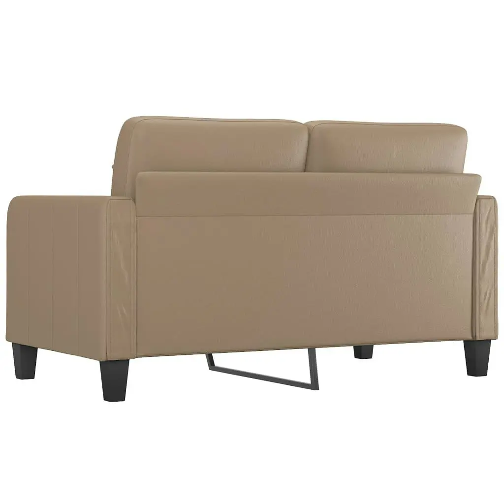 2-Seater Sofa Cappuccino 140 cm Faux Leather 359121