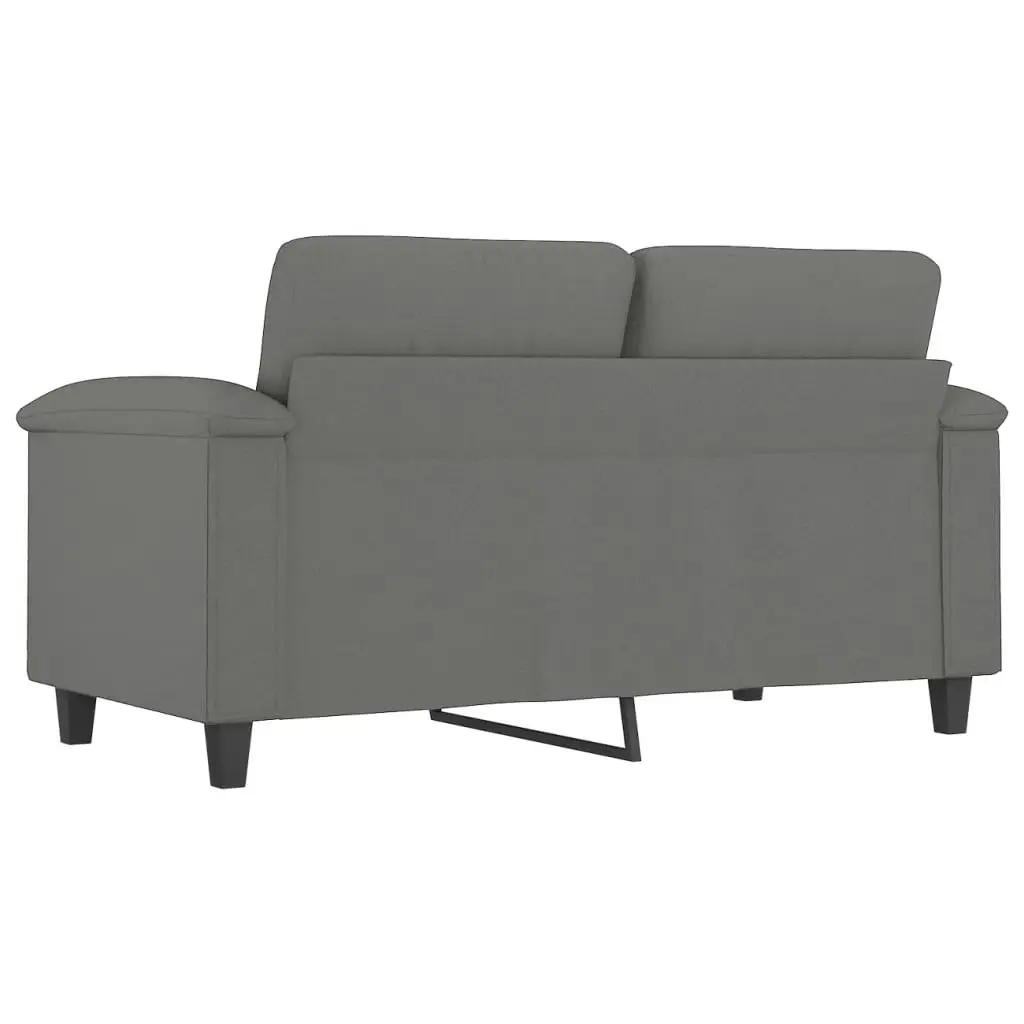 2-Seater Sofa Dark Grey 120 cm Microfibre Fabric 359557