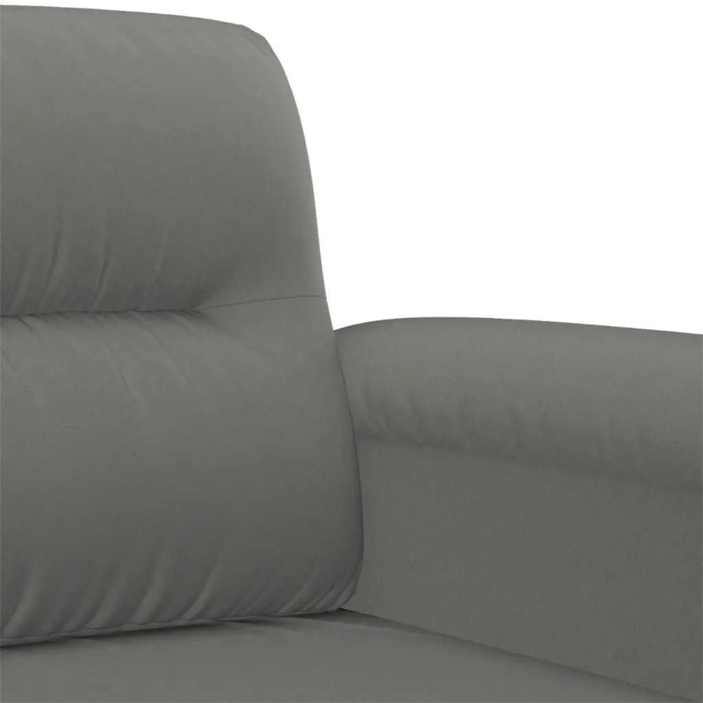 2-Seater Sofa Dark Grey 120 cm Microfibre Fabric 359557