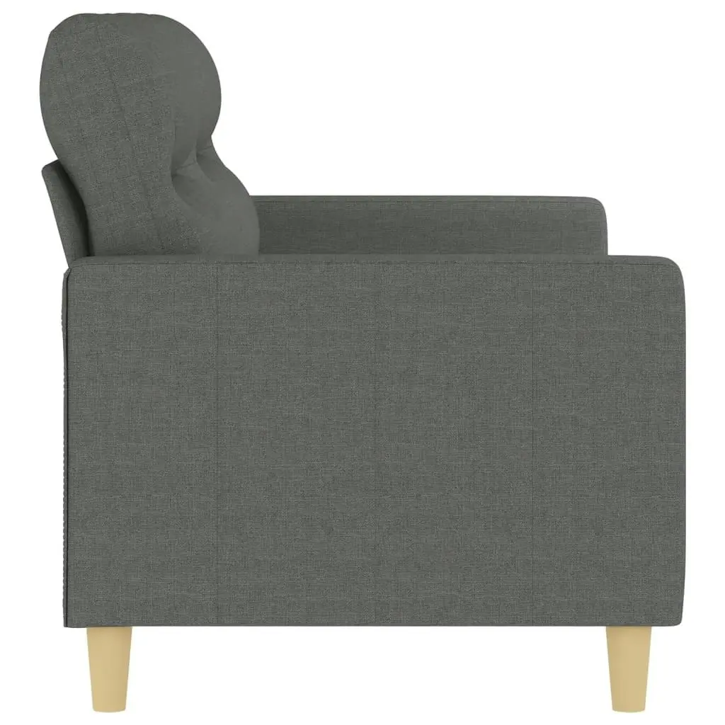 2-Seater Sofa Dark Grey 140 cm Fabric 359236