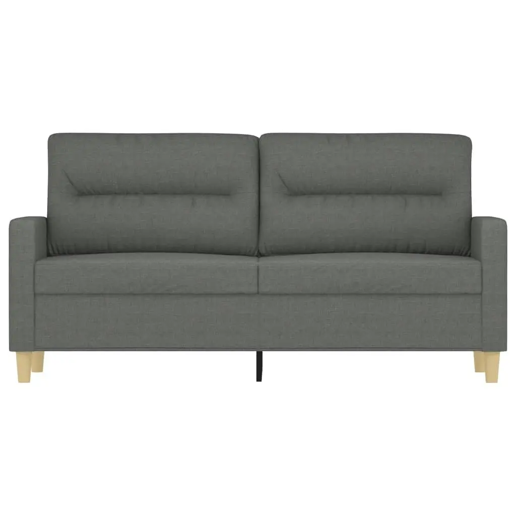 2-Seater Sofa Dark Grey 140 cm Fabric 359236