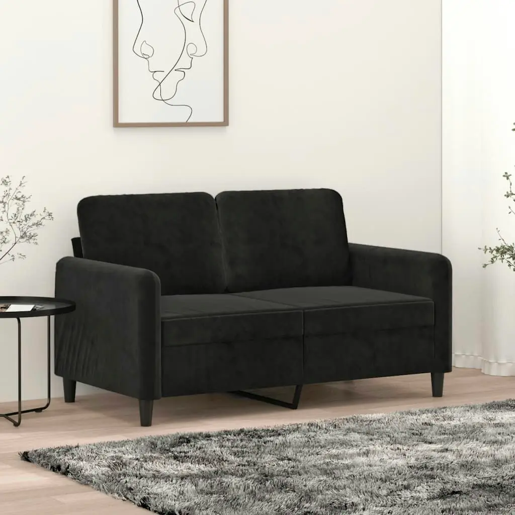 2-Seater Sofa Black 120 cm Velvet 359437