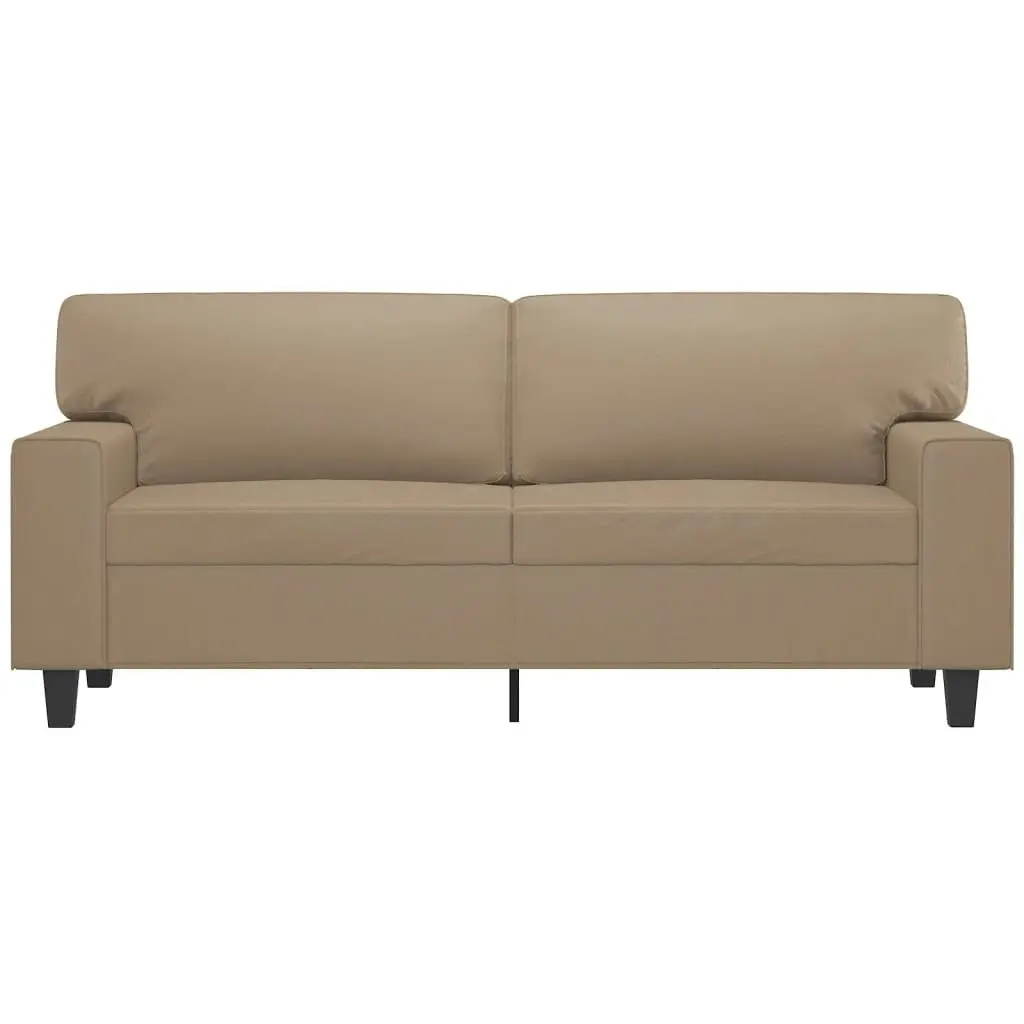 2-Seater Sofa Cappuccino 140 cm Faux Leather 359421