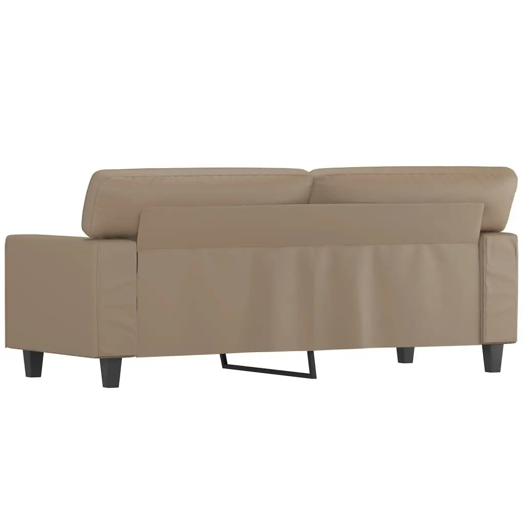 2-Seater Sofa Cappuccino 140 cm Faux Leather 359421