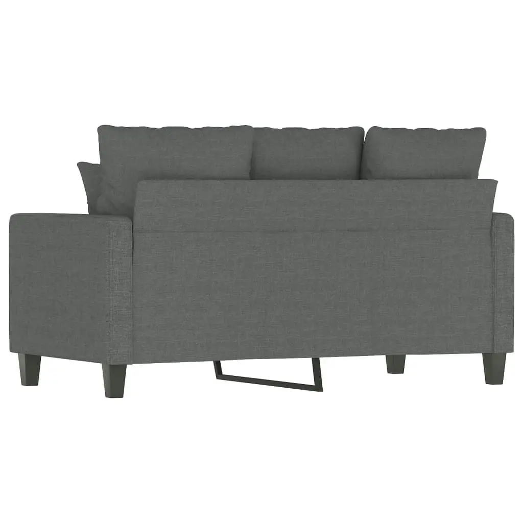 2-Seater Sofa Dark Grey 120 cm Fabric 359260