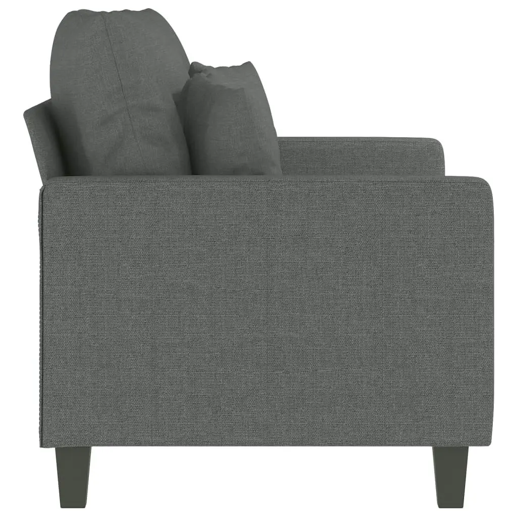 2-Seater Sofa Dark Grey 120 cm Fabric 359260