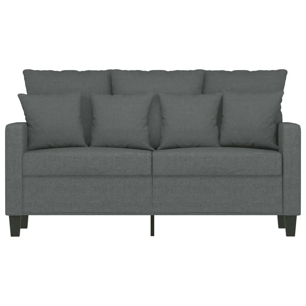 2-Seater Sofa Dark Grey 120 cm Fabric 359260