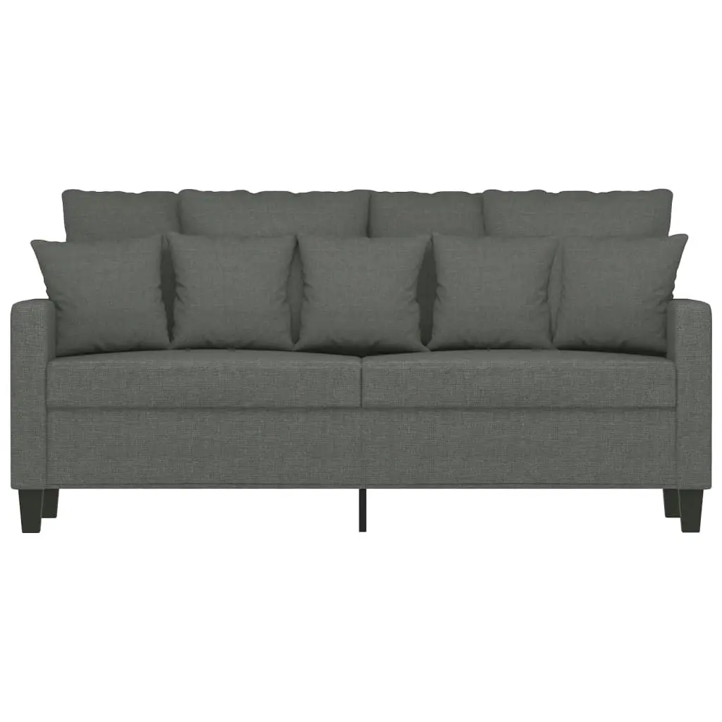 2-Seater Sofa Dark Grey 140 cm Fabric 359268