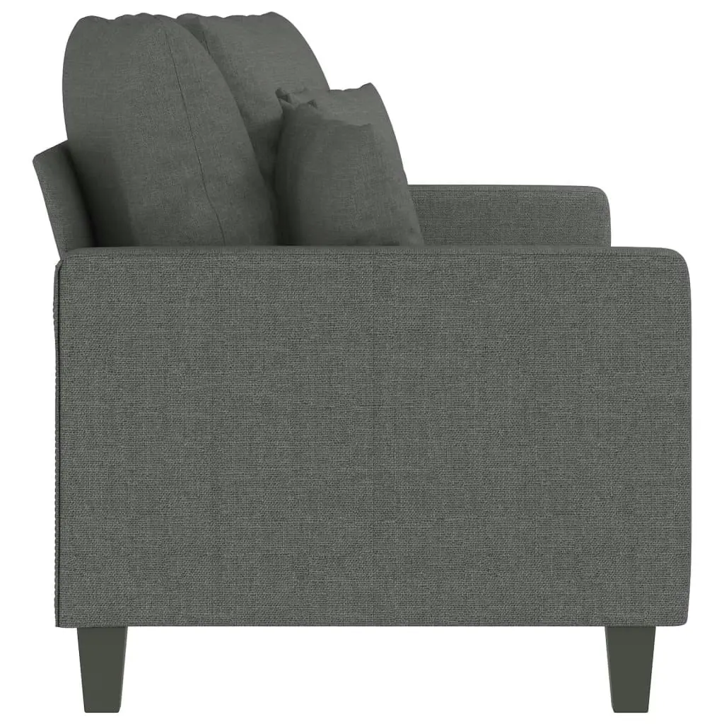 2-Seater Sofa Dark Grey 140 cm Fabric 359268