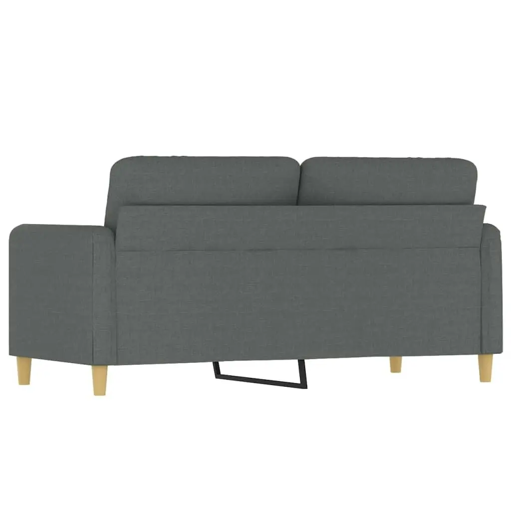 2-Seater Sofa Dark Grey 140 cm Fabric 359479