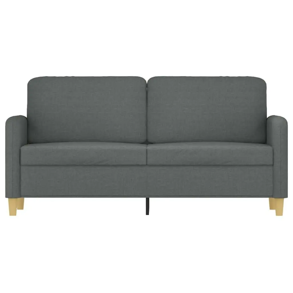 2-Seater Sofa Dark Grey 140 cm Fabric 359479