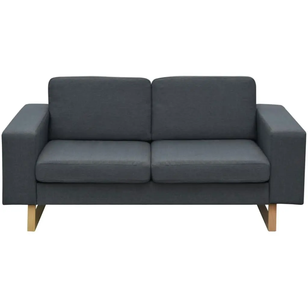 2-Seater Sofa Fabric Dark Grey 243186