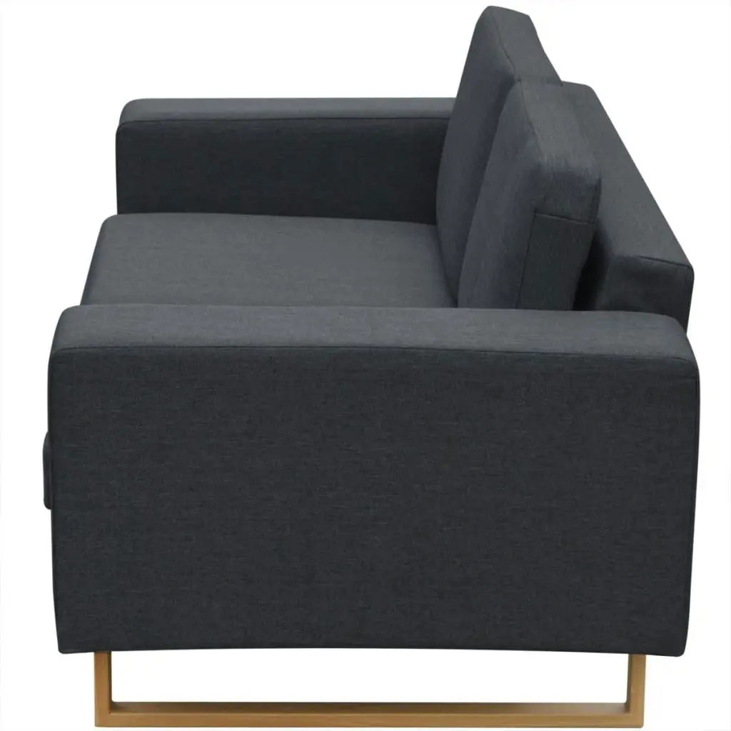 2-Seater Sofa Fabric Dark Grey 243186