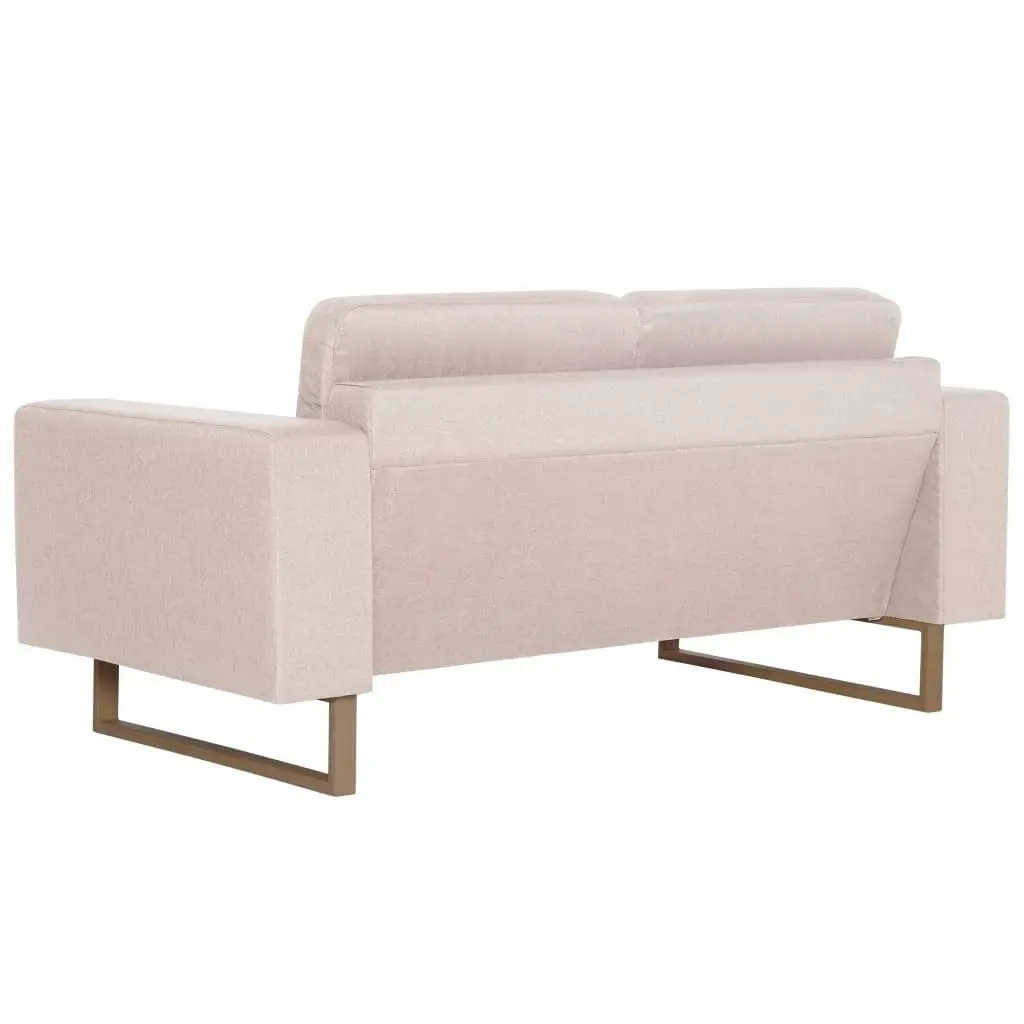 2-Seater Sofa Fabric Cream 281381