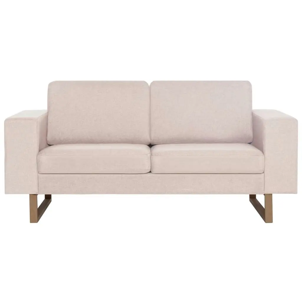 2-Seater Sofa Fabric Cream 281381