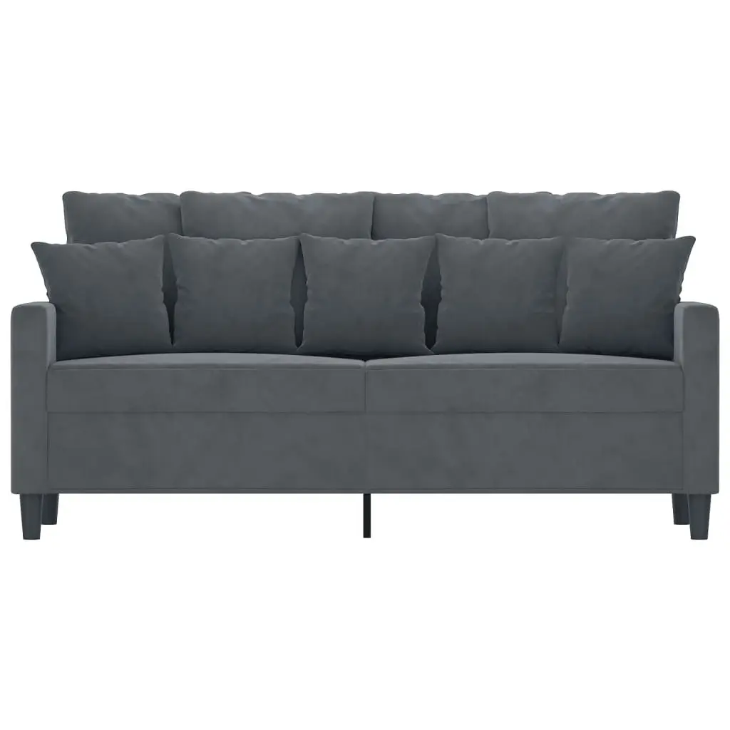 2-Seater Sofa Dark Grey 140 cm Velvet 359304