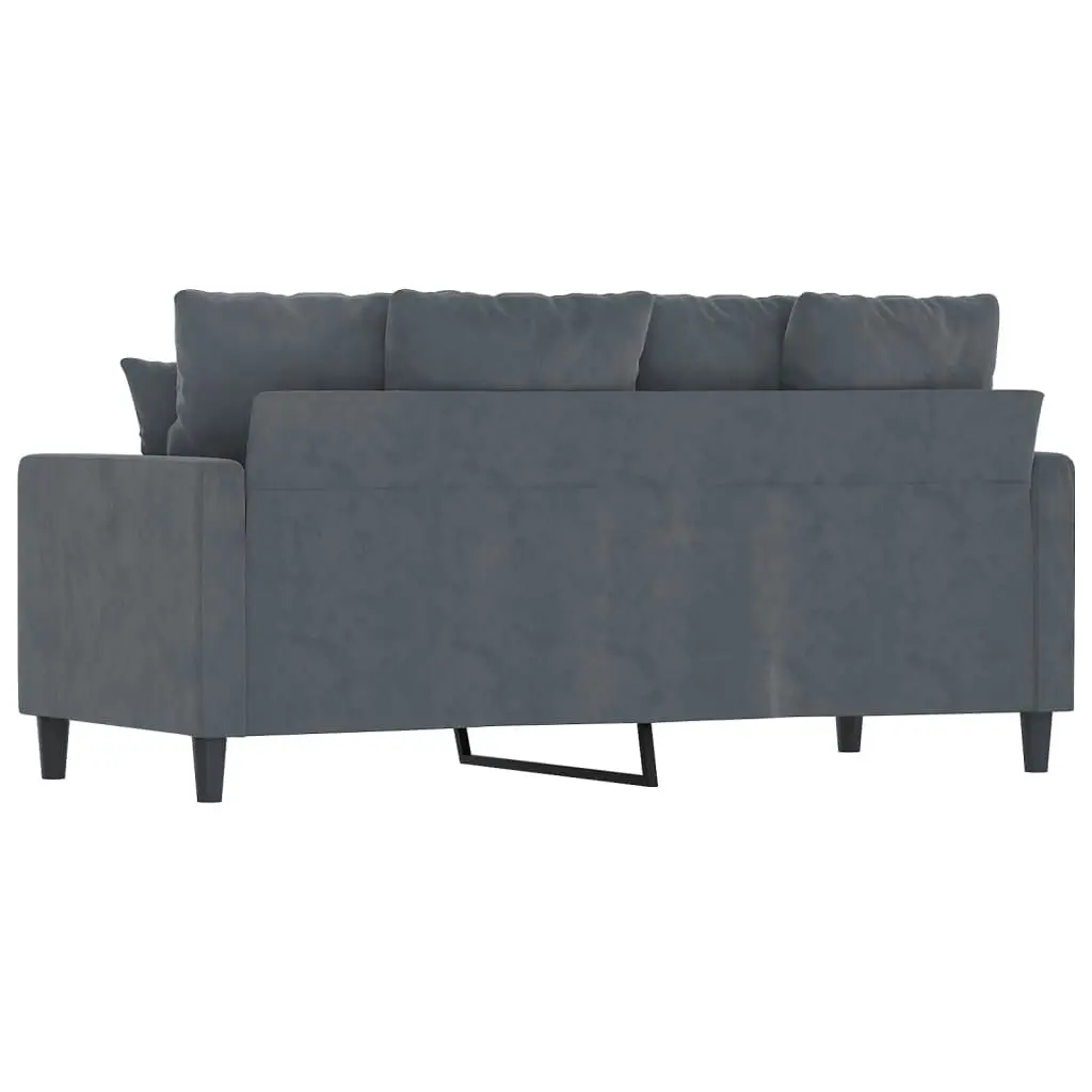 2-Seater Sofa Dark Grey 140 cm Velvet 359304