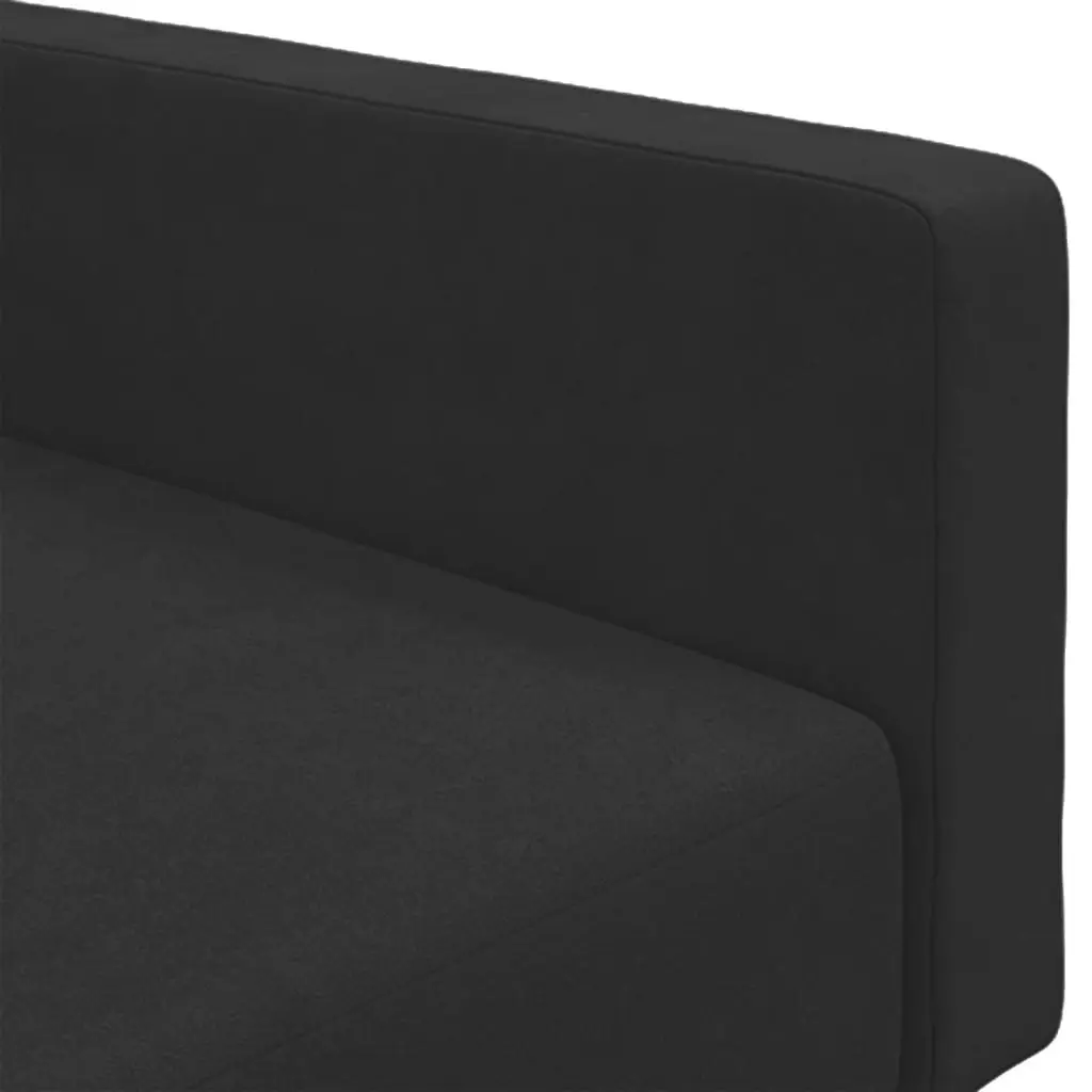 2-Seater Sofa Bed with Footstool Black Velvet 3216239