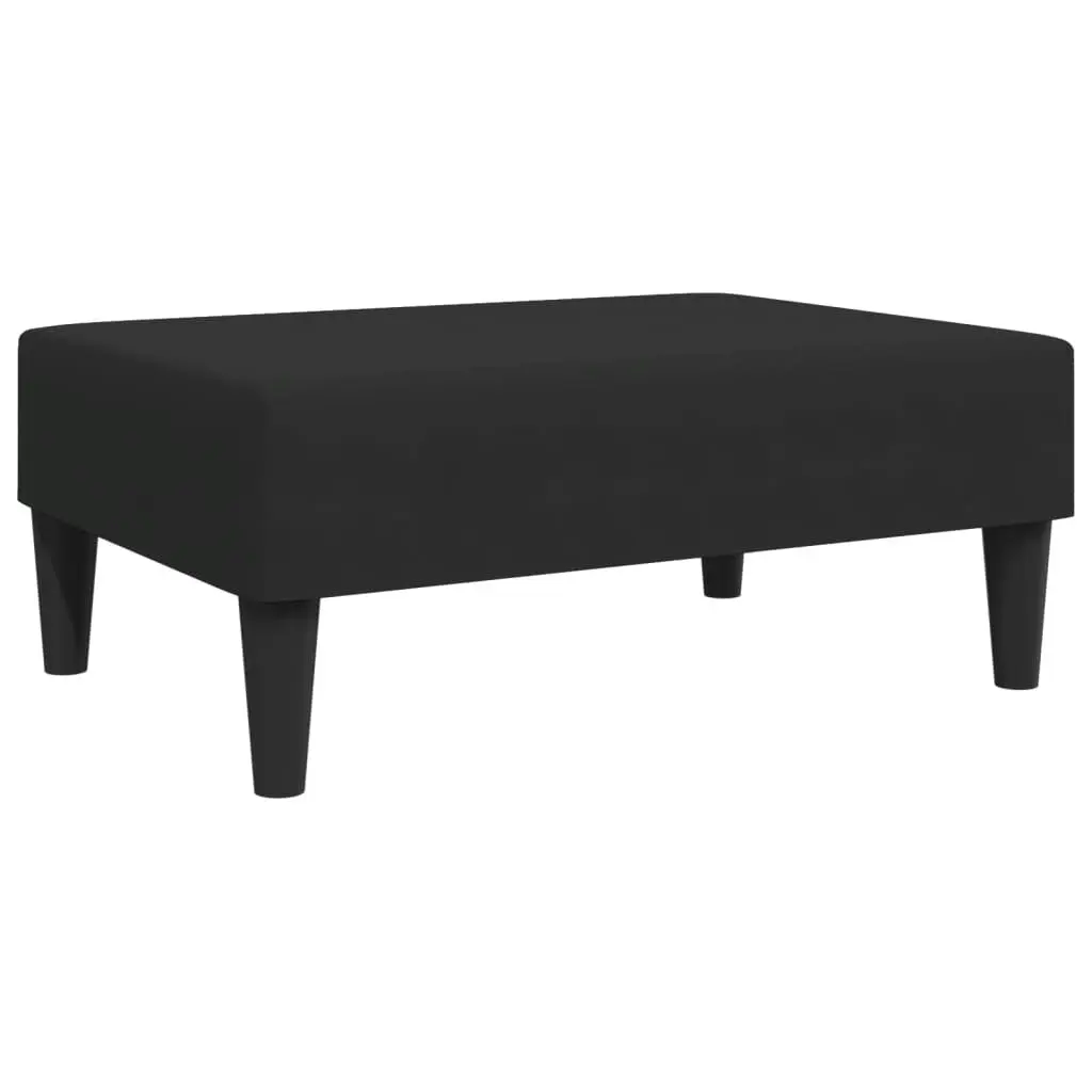 2-Seater Sofa Bed with Footstool Black Velvet 3216239