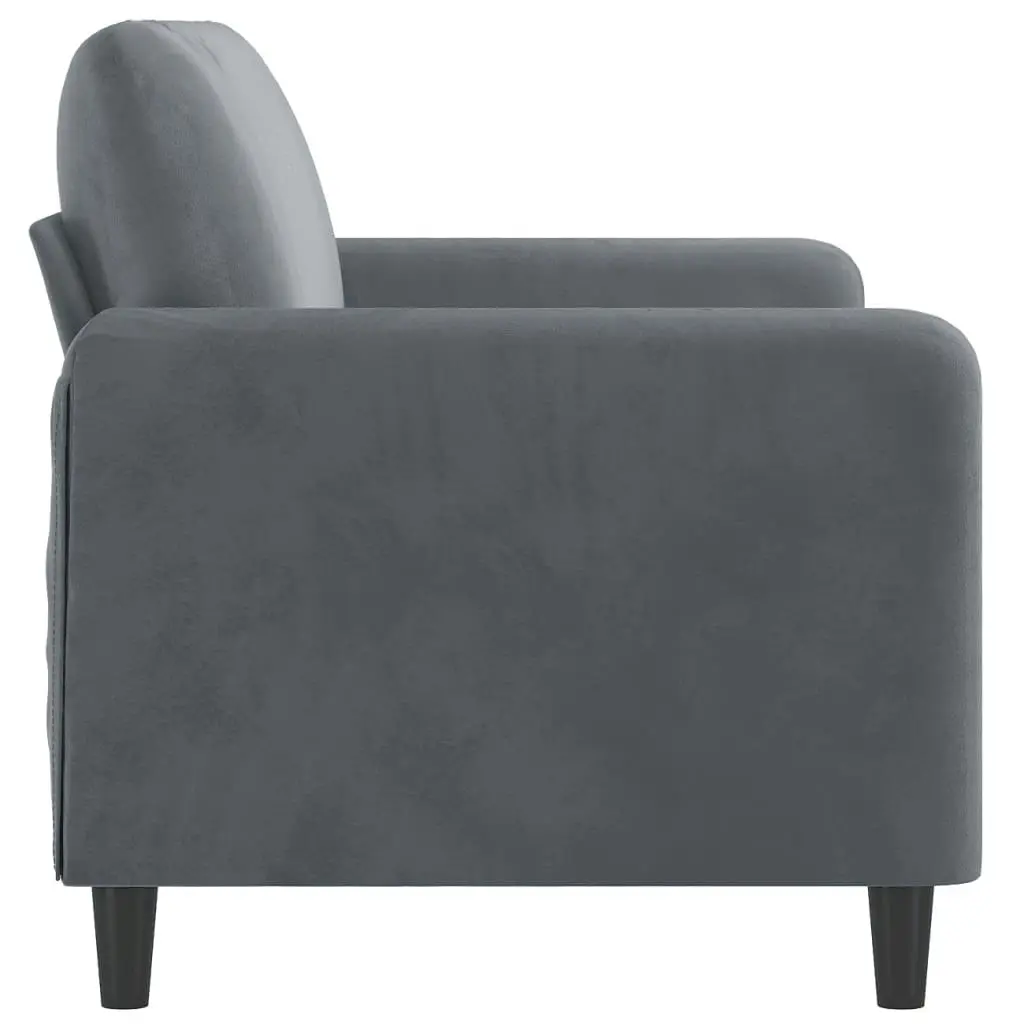 2-Seater Sofa Dark Grey 140 cm Velvet 359443