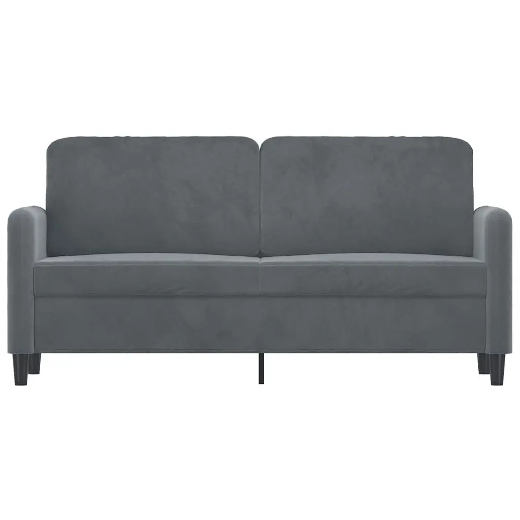 2-Seater Sofa Dark Grey 140 cm Velvet 359443