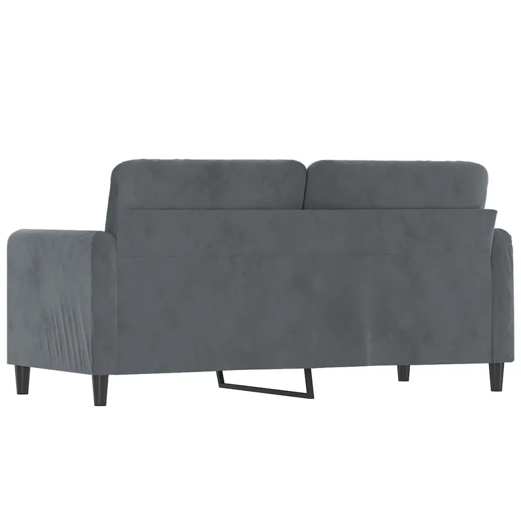 2-Seater Sofa Dark Grey 140 cm Velvet 359443