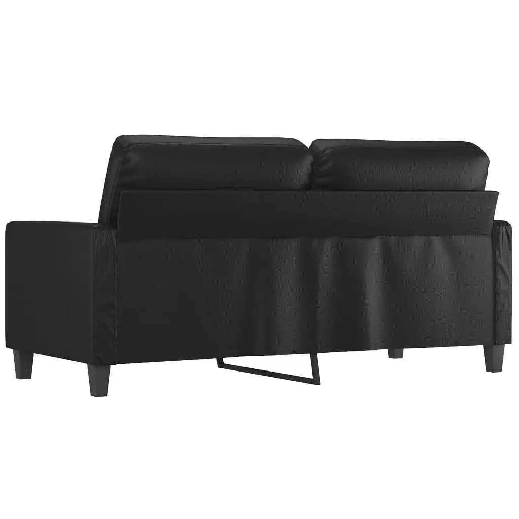 2-Seater Sofa Black 140 cm Faux Leather 359137