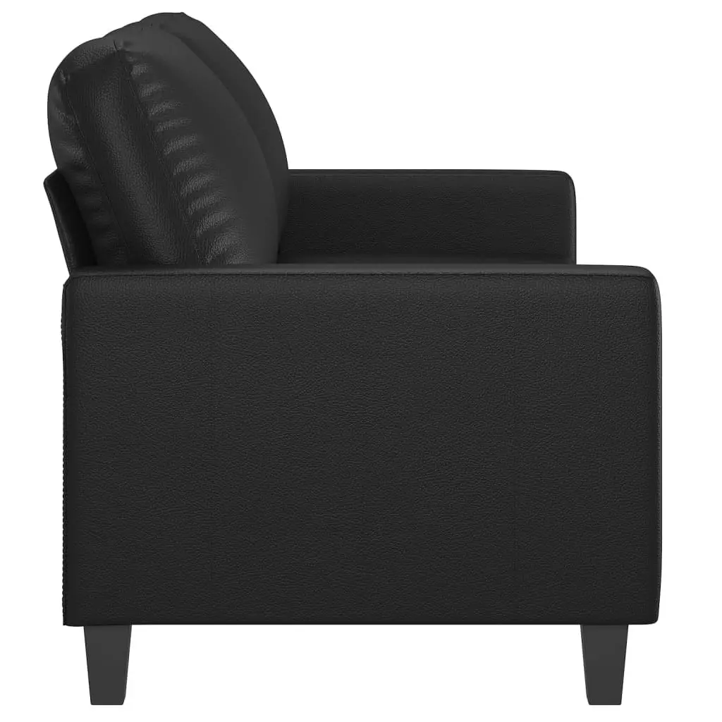 2-Seater Sofa Black 140 cm Faux Leather 359137