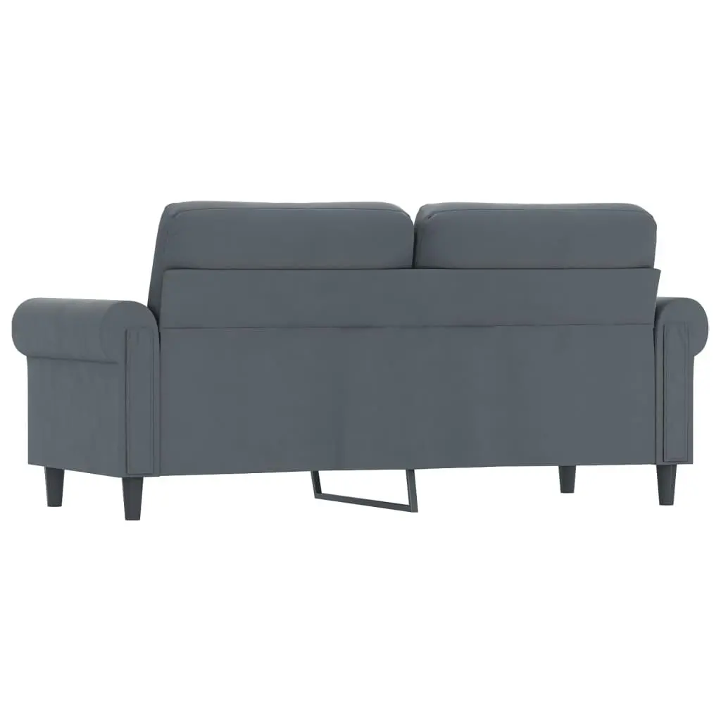 2-Seater Sofa Dark Grey 140 cm Velvet 359530