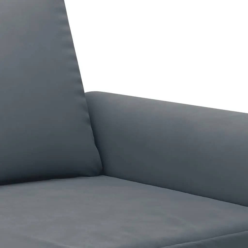 2-Seater Sofa Dark Grey 140 cm Velvet 359530