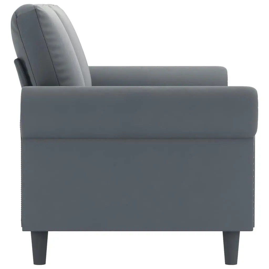 2-Seater Sofa Dark Grey 140 cm Velvet 359530